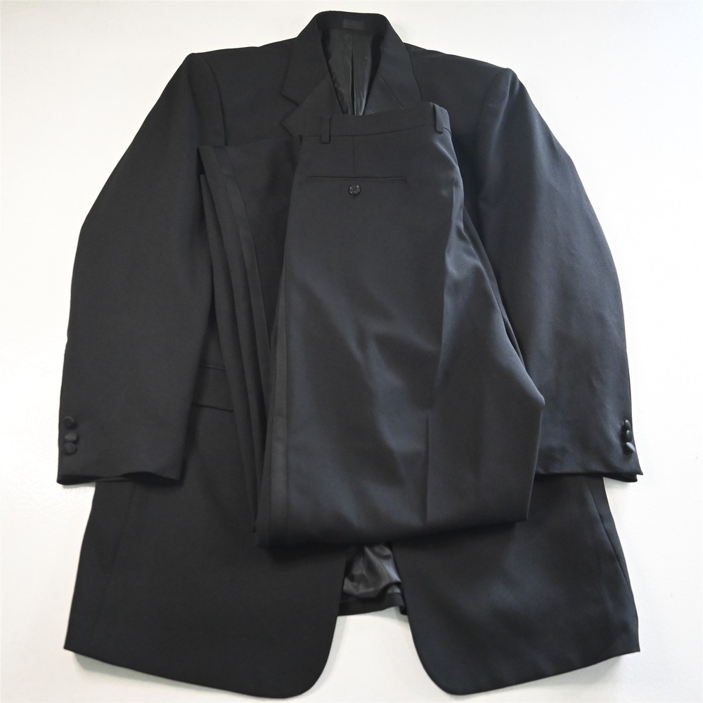 Stacy Adams 44L 36x36 Black‎ Mens Jacket Pants Tuxedo